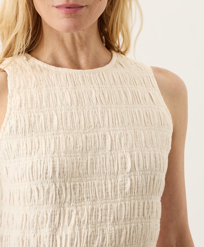 Coastal Double Gauze Smocked Dress - Echo Market