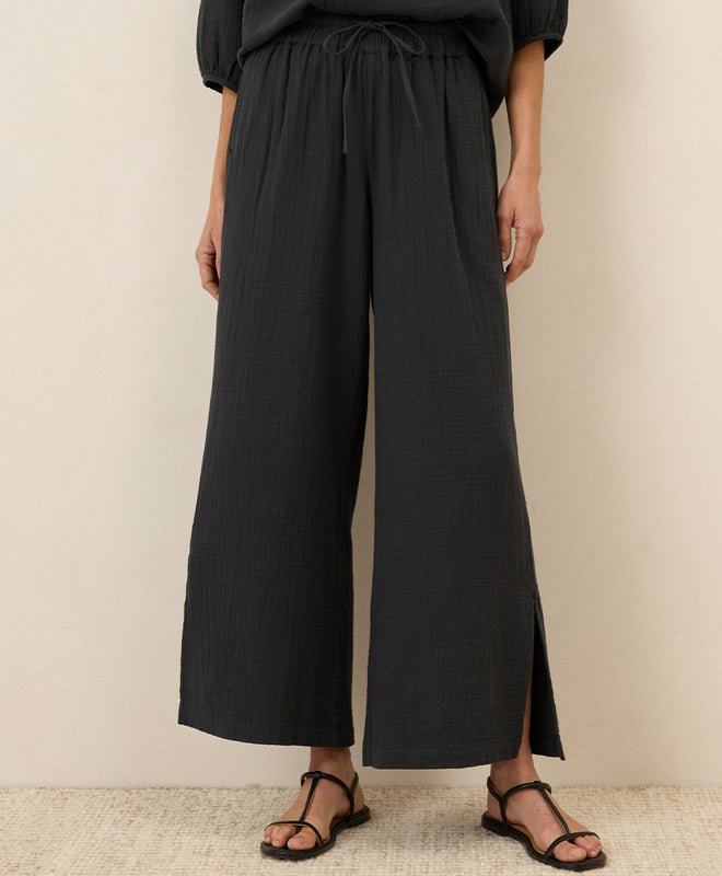 Coastal Double Gauze Split Hem Pant - Echo Market