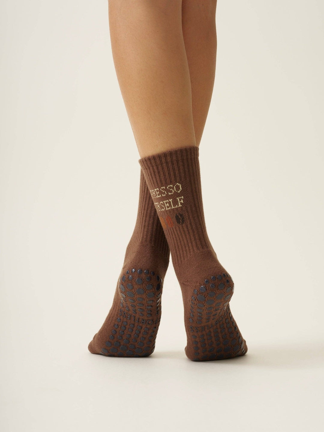 ☕︎ Coffee Lover Grip Sock | Pilates Socks - Echo Market