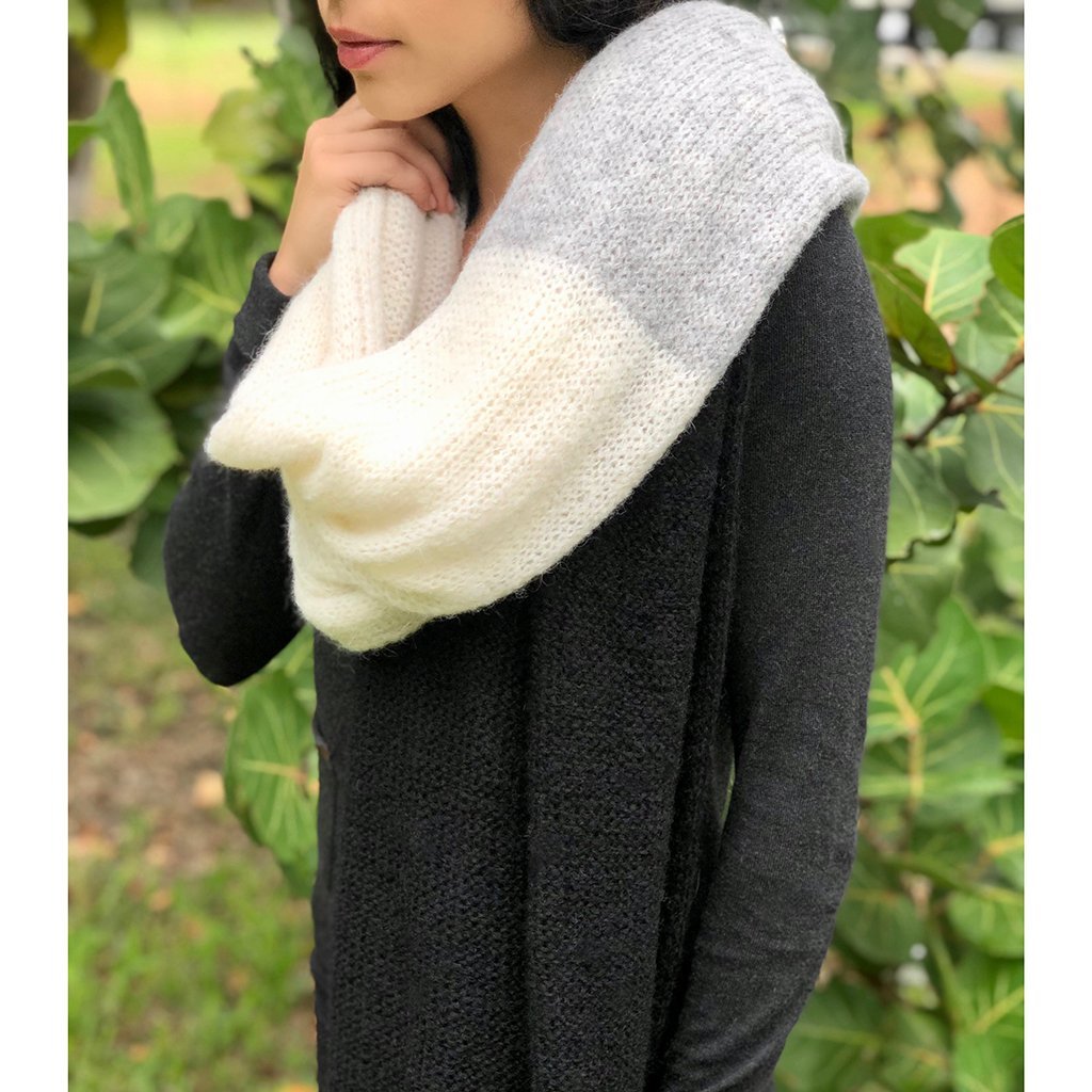 Color Block Alpaca Wrap Scarf - Echo Market