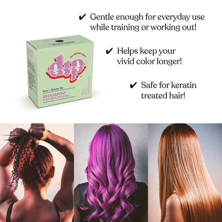 Color Safe Shampoo Bar for Every Day | Rose &amp; Matcha Tea - Echo Market
