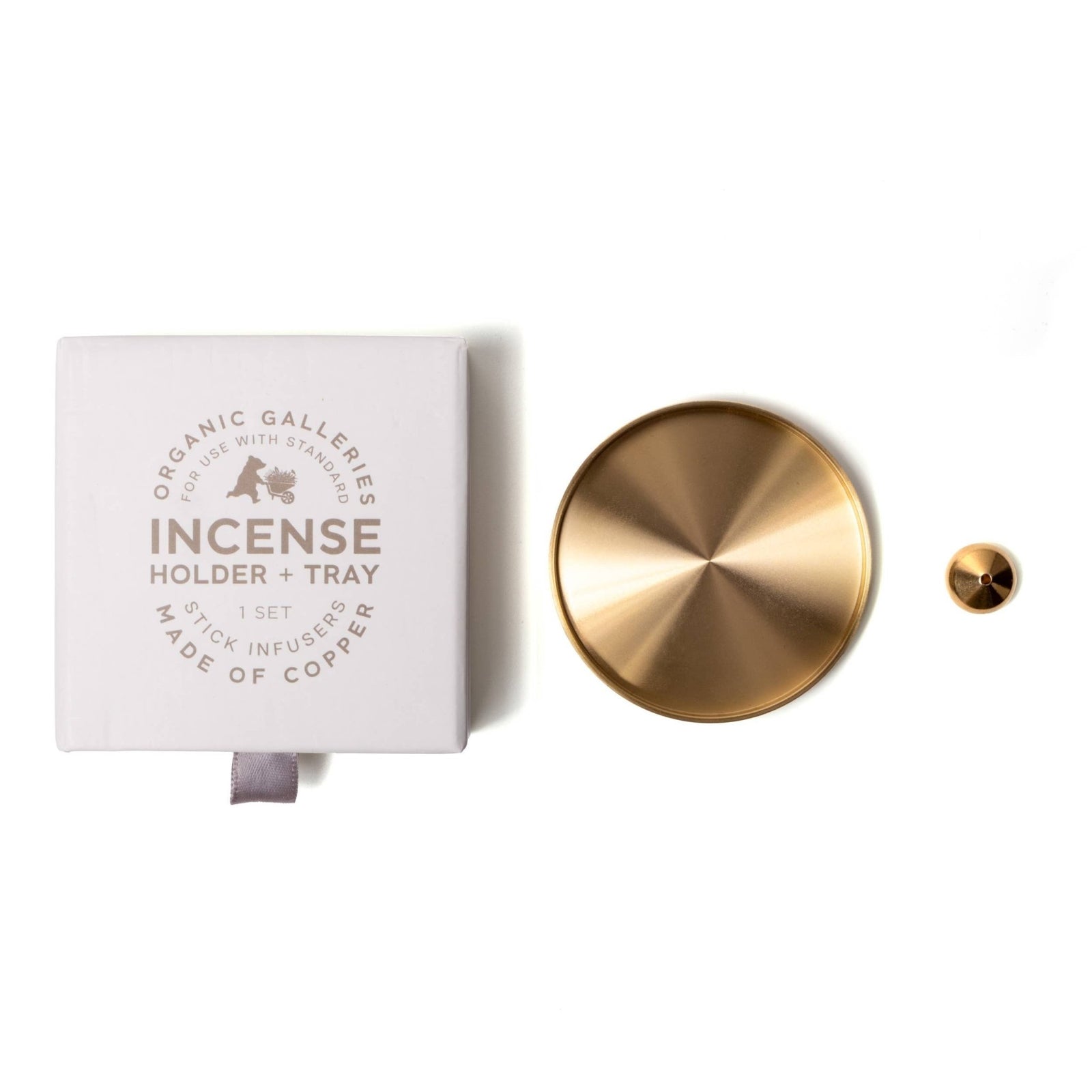 Copper Incense Holder + Tray Set - Echo Market