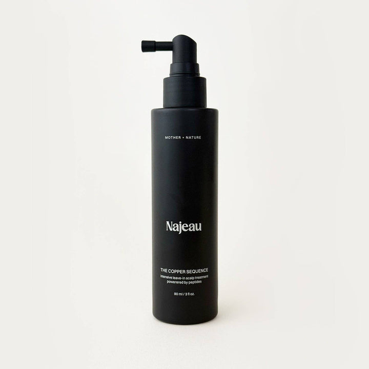Black bottle with pump labeled &