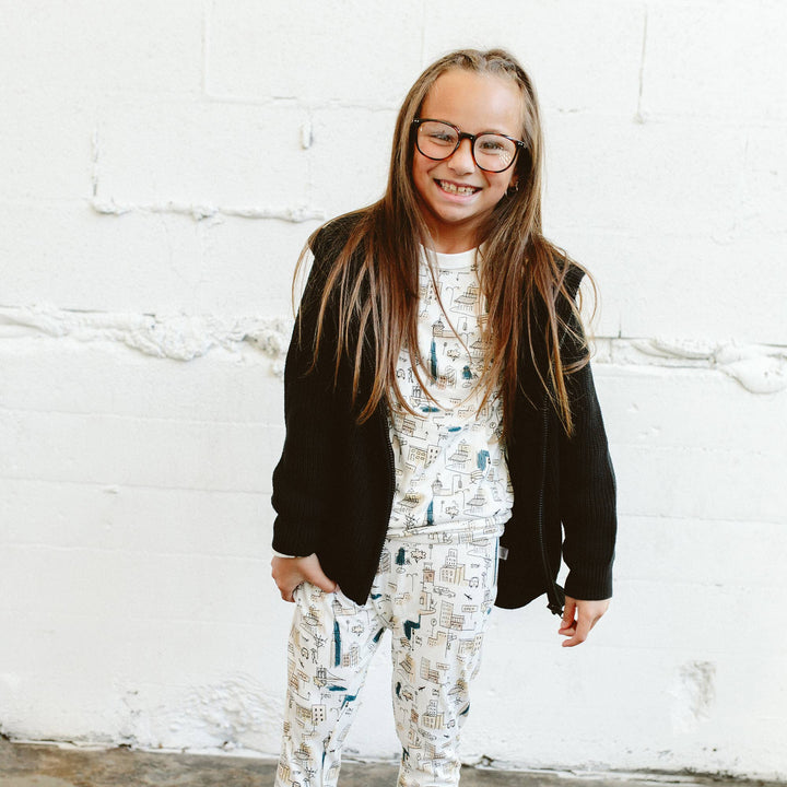 Cotton Baby & Kids' Knit Hoodie | Shadow - Echo Market