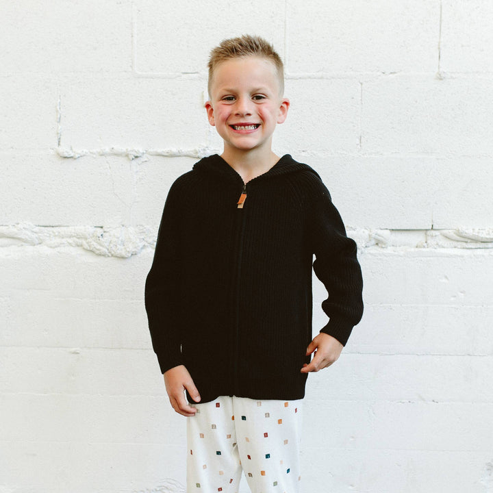 Cotton Baby & Kids' Knit Hoodie | Shadow - Echo Market