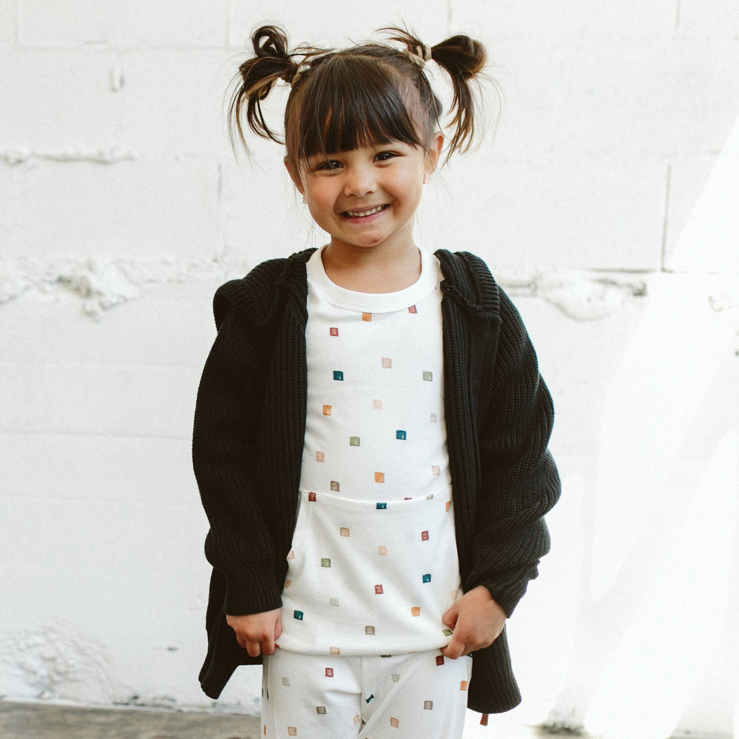 Cotton Baby & Kids' Knit Hoodie | Shadow - Echo Market