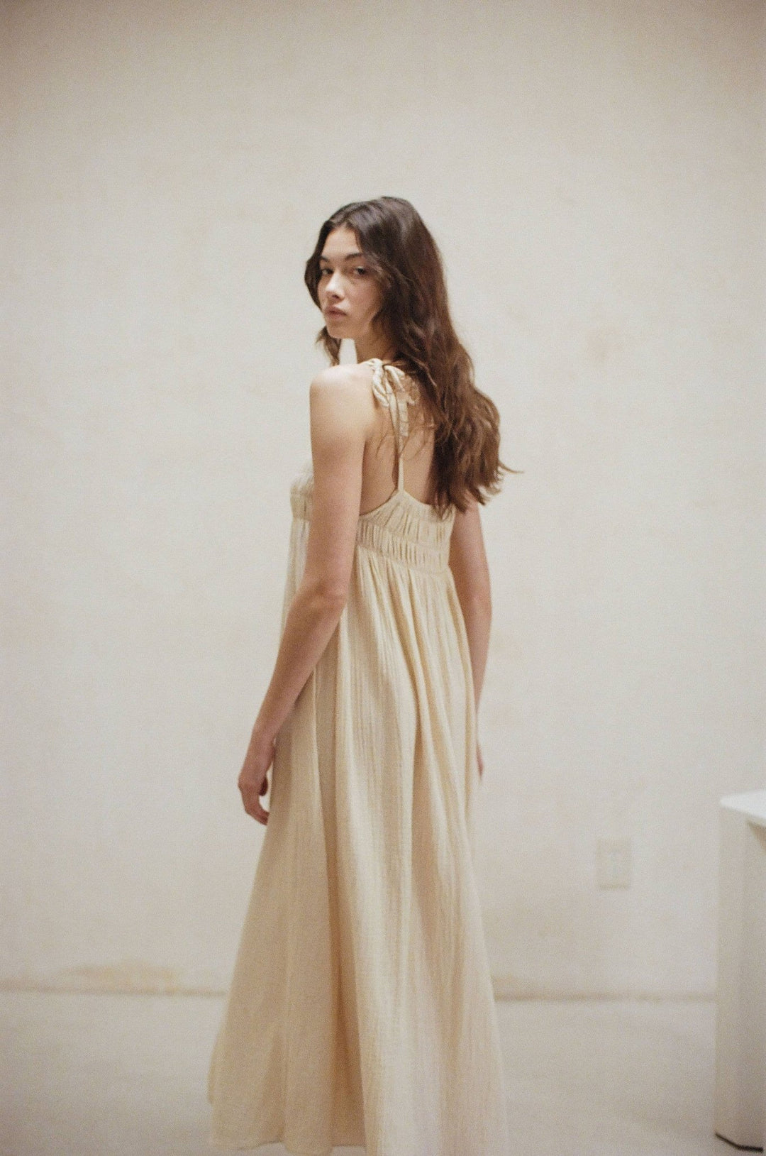 Cotton Gauze Maxi Dress | Natural - Echo Market