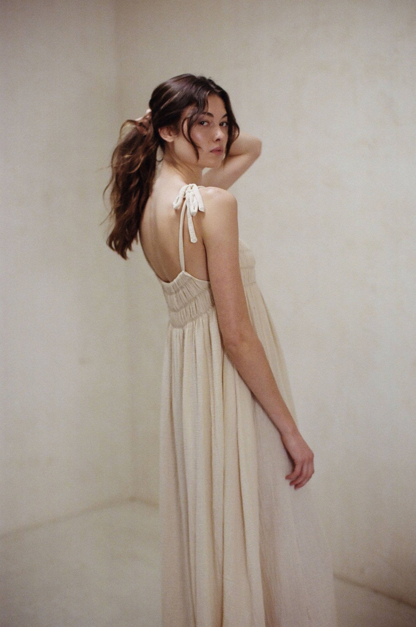 Cotton Gauze Maxi Dress | Natural - Echo Market