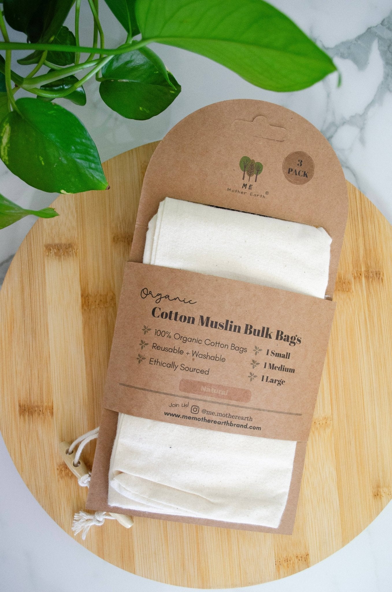 Cotton Muslin Bulk Shopping Bags | Set of 3 - Echo Market