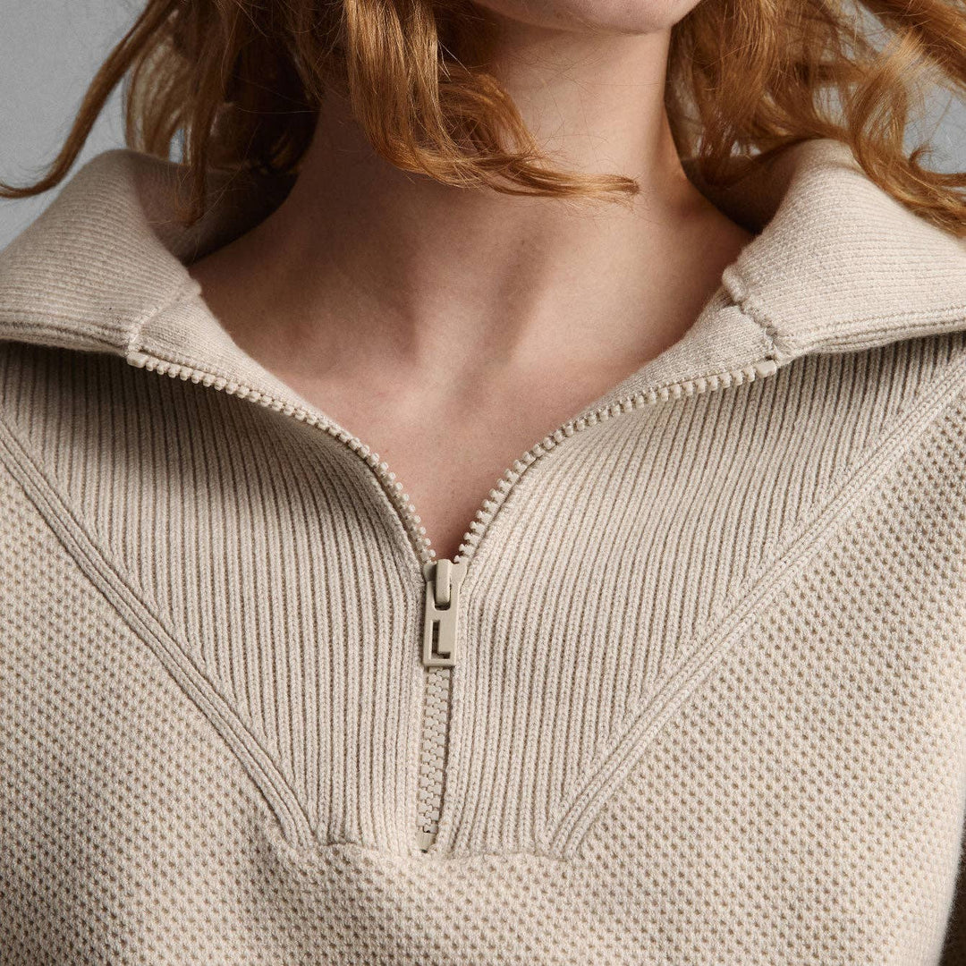 Cozy Cotton Silk Collared Half Zip - Echo Market