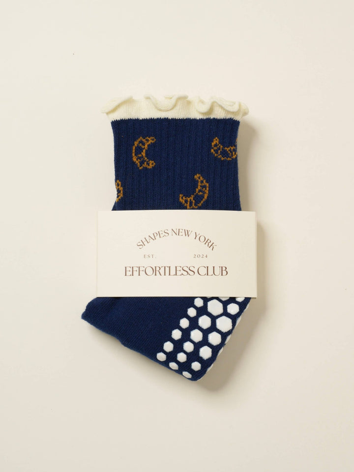 🥐 Croissant Ruffle Grip Sock | Pilates Socks - Echo Market