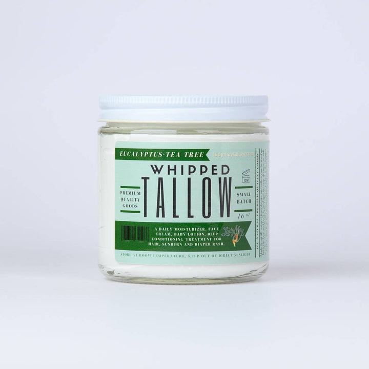 Eucalyptus Tea Tree Whipped Tallow | All Natural Grass Fed Beef Tallow Moisturizer