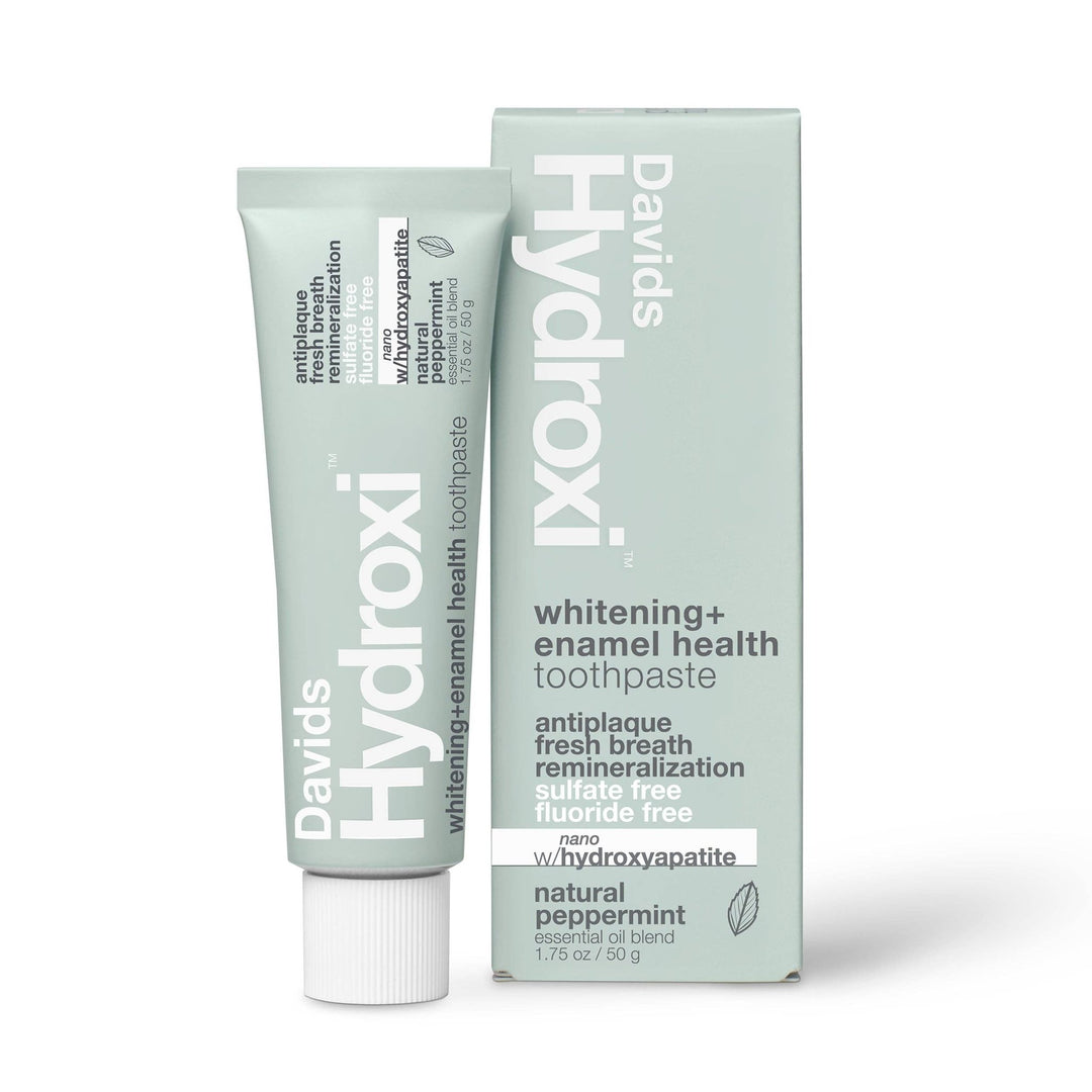 Davids Hydroxi™ Whitening + Enamel Health Nano Hydroxyapatite Premium Toothpaste | Peppermint - Echo Market