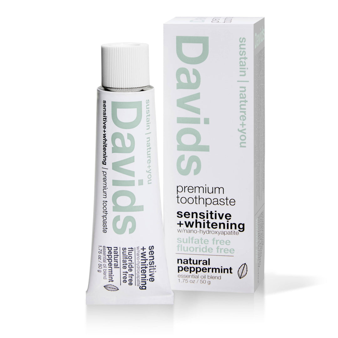 Davids Sensitive + Whitening Nano - Hydroxyapatite Premium Toothpaste | Peppermint - Echo Market