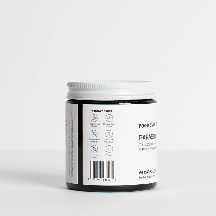 Supplement jar with label on a white background