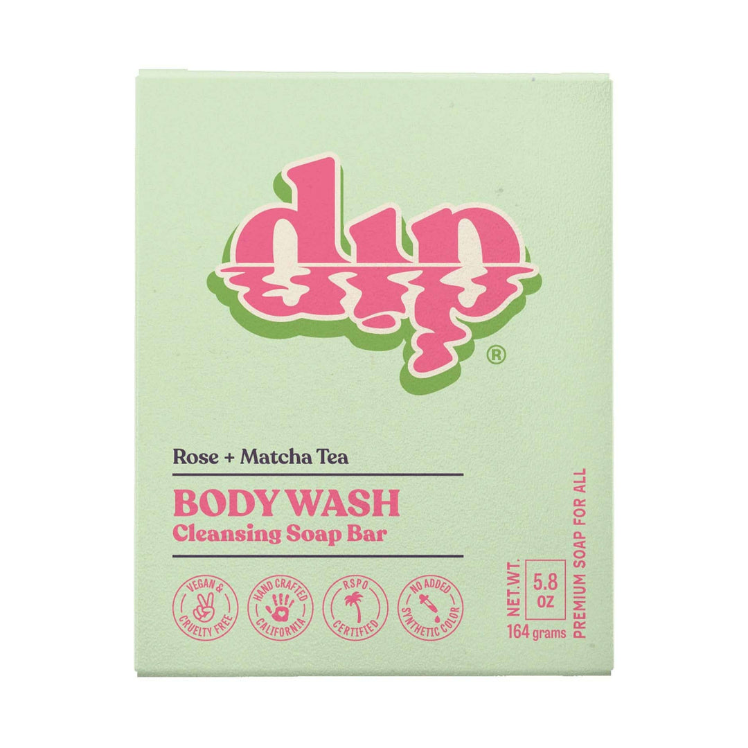 Dip Body Wash Cleansing Soap Bar | Rose &amp; Matcha Tea - Echo Market