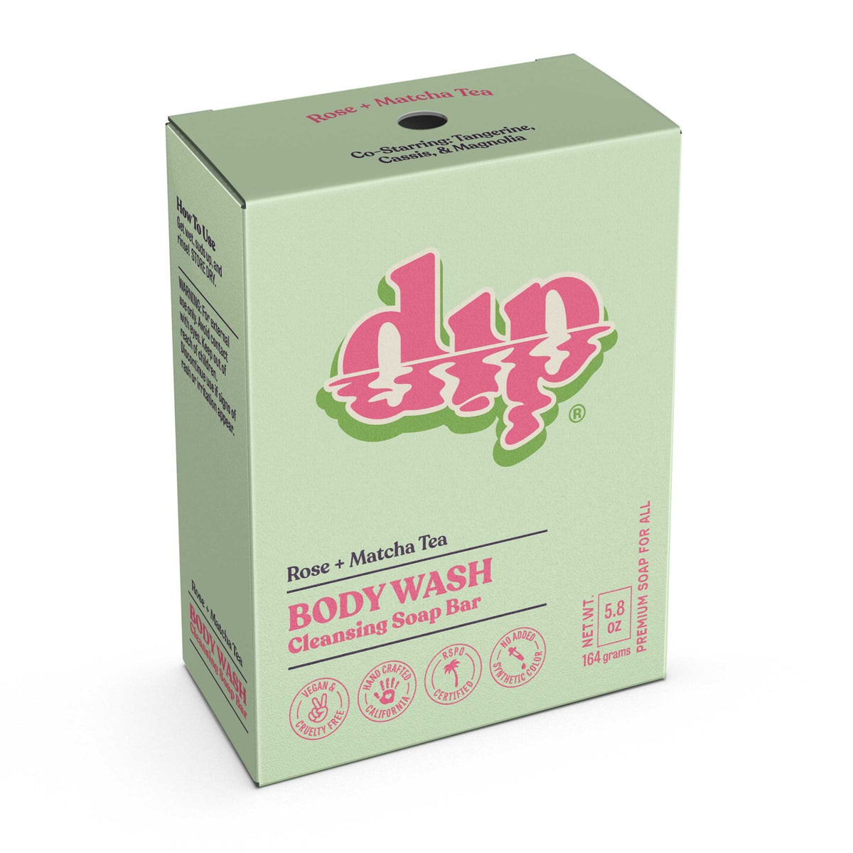 Dip Body Wash Cleansing Soap Bar | Rose & Matcha Tea - Echo Market