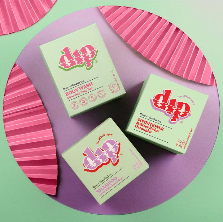 Dip Body Wash Cleansing Soap Bar | Rose &amp; Matcha Tea - Echo Market