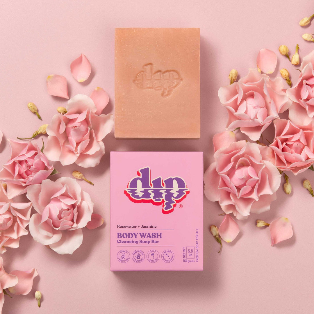 Dip Body Wash Cleansing Soap Bar | Rosewater &amp; Jasmine - Echo Market
