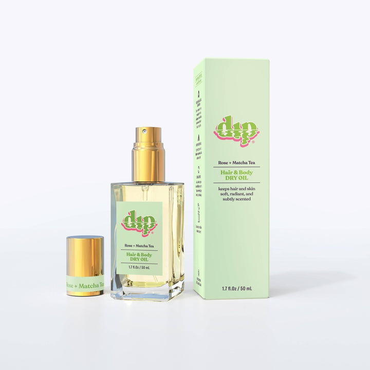 Dip Hair &amp; Body Dry Oil | Rose &amp; Matcha Tea - Echo Market