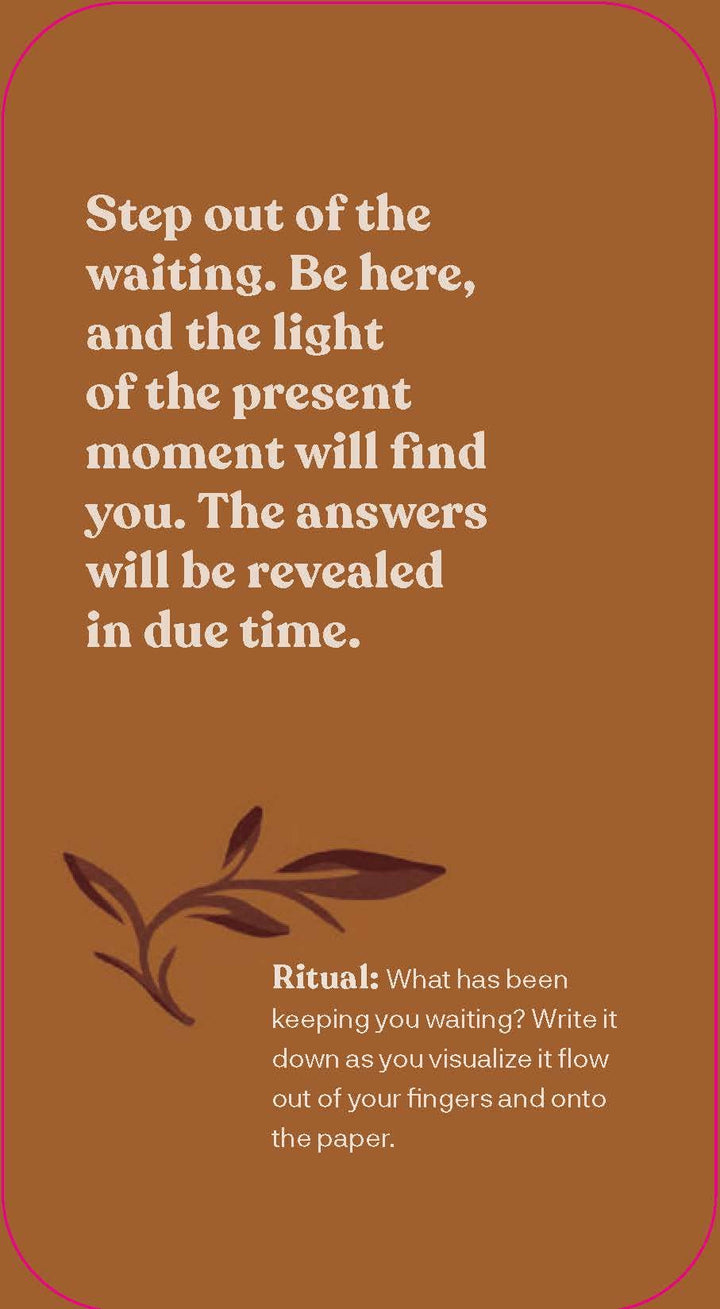 Card with a ritual practice