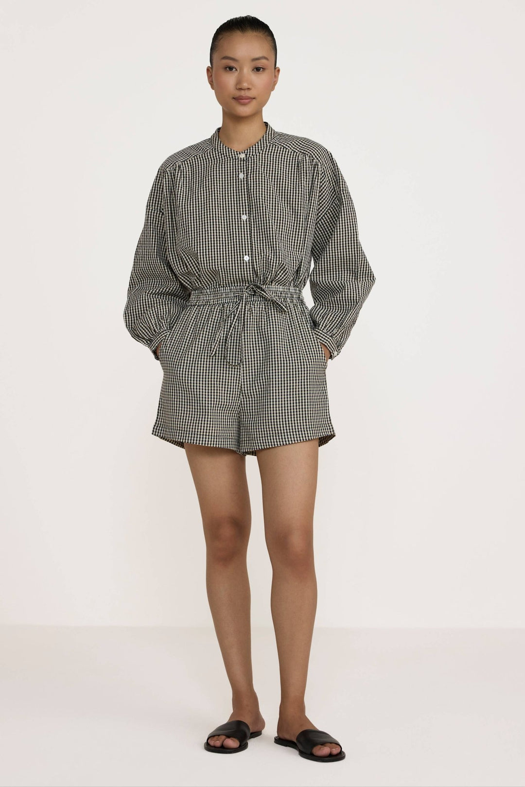 Easy Shorts | Black Gingham - Echo Market