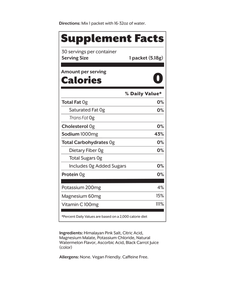 Electrolyte Drink Mix | Unsweetened Salted Watermelon - Echo Market