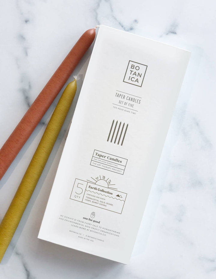Elemental Zodiac Taper Candles | EARTH - Echo Market