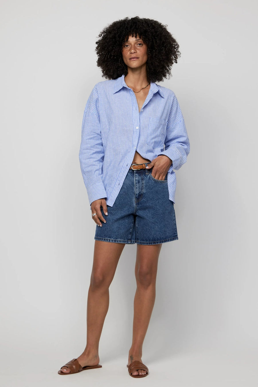 Emmerson High Rise Long Shorts | Medium Worn - Echo Market