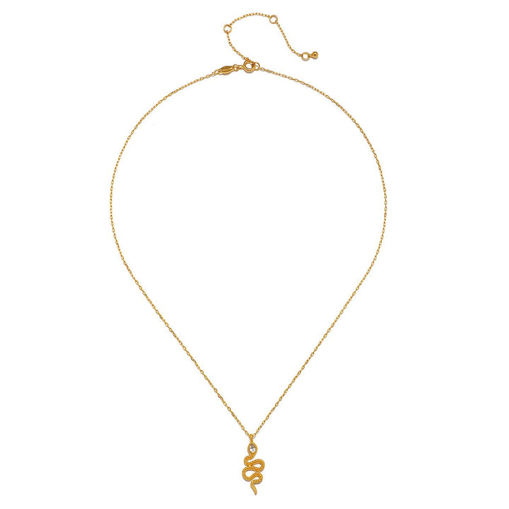 Enduring Individuality White Topaz Snake Necklace - Echo Market