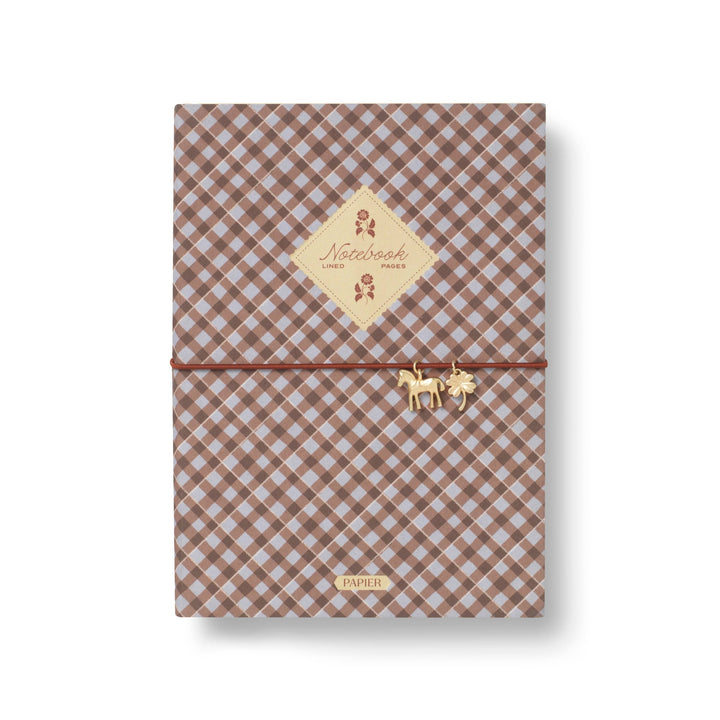 Fabric Lined Notebook | Petals &amp; Plaid - Echo Market