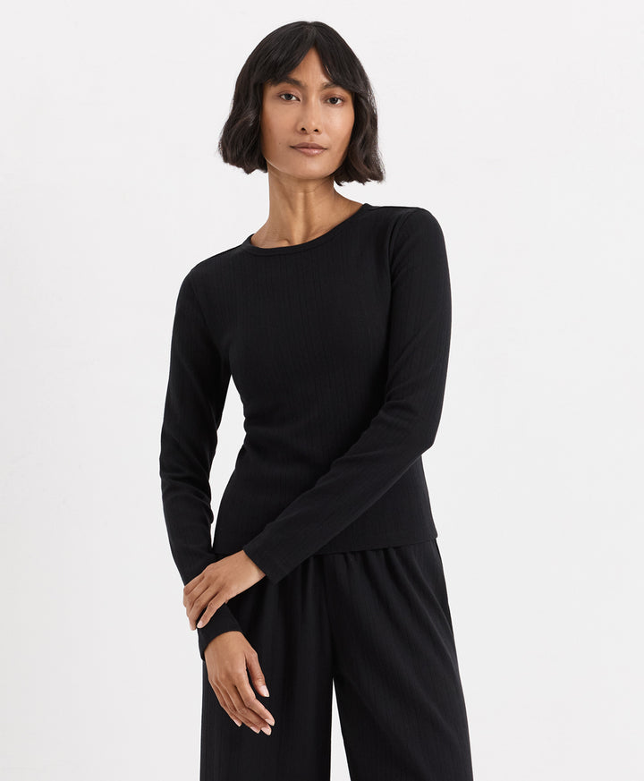 Organic Pointelle Long Sleeve Sleep Set