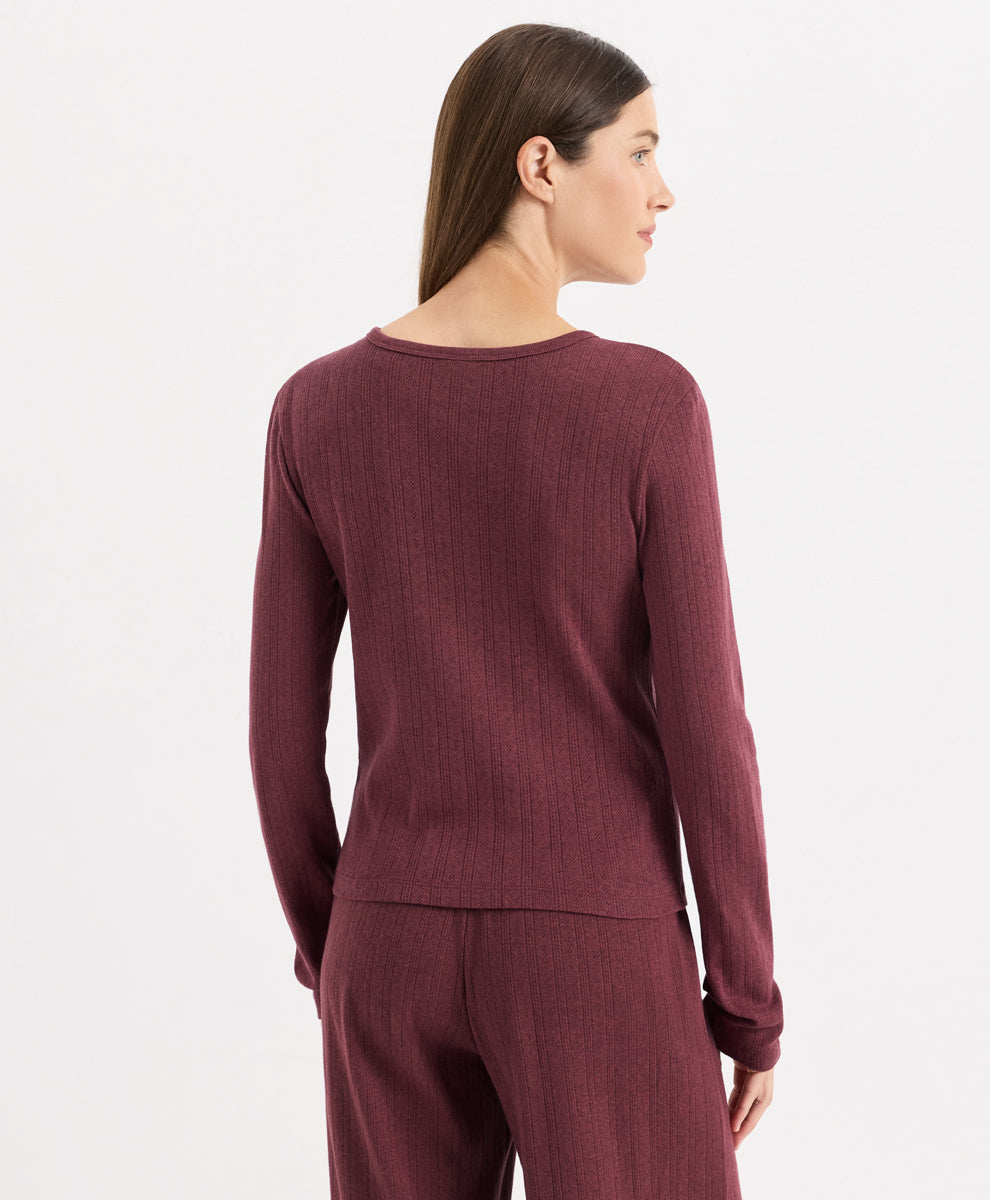 Organic Pointelle Long Sleeve Sleep Set