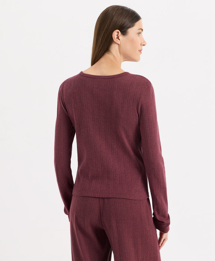 Organic Pointelle Long Sleeve Sleep Set