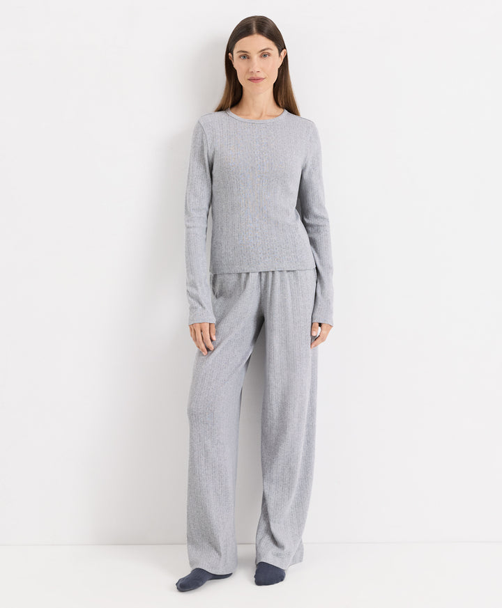 Organic Pointelle Long Sleeve Sleep Set