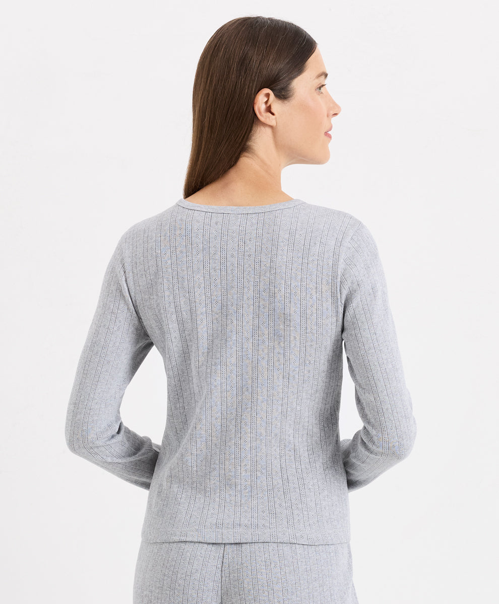 Organic Pointelle Long Sleeve Sleep Set