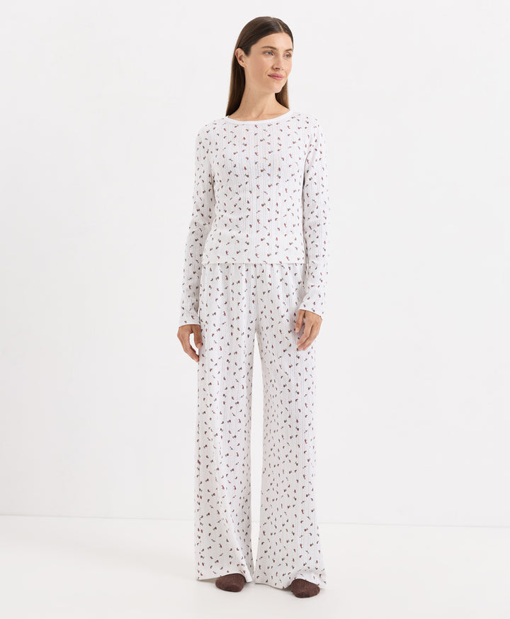 Organic Pointelle Long Sleeve Sleep Set