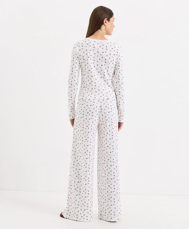 Organic Pointelle Long Sleeve Sleep Set