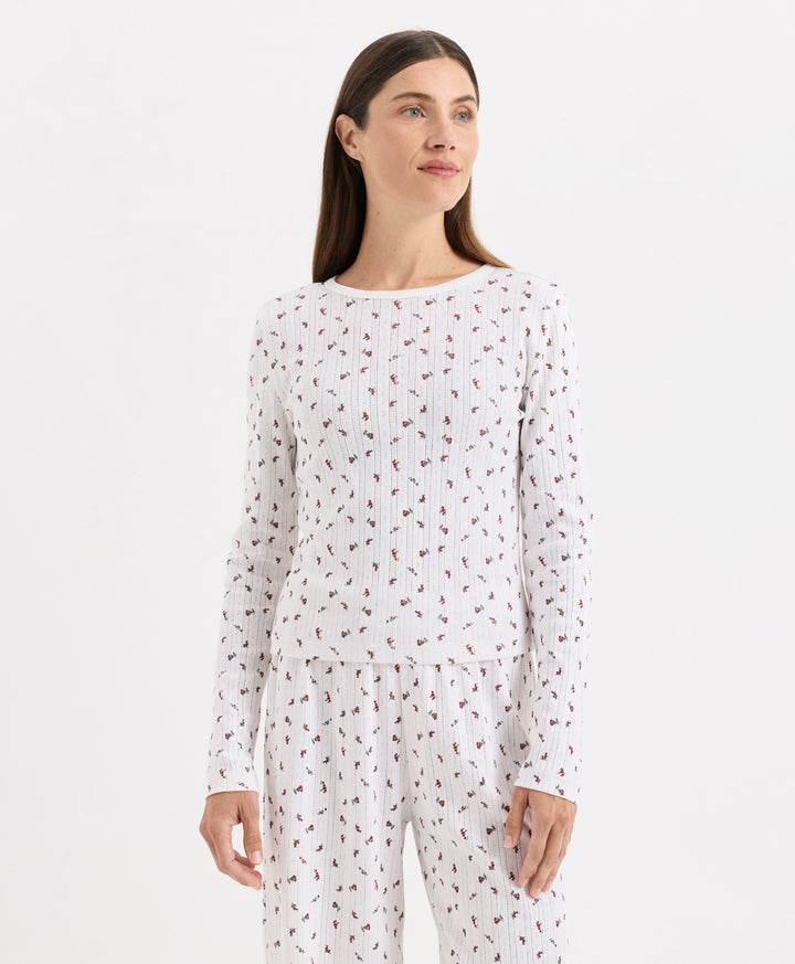 Organic Pointelle Long Sleeve Sleep Set