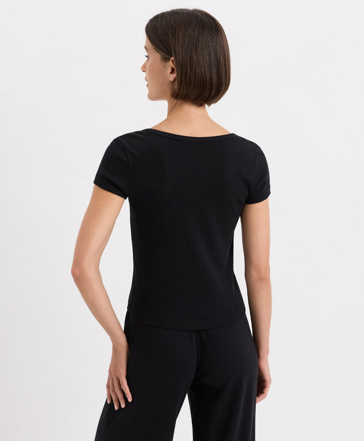 Organic Pointelle Short Sleeve Sleep Set