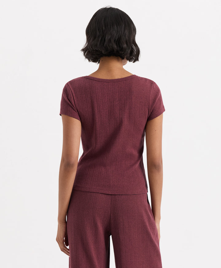 Organic Pointelle Short Sleeve Sleep Set