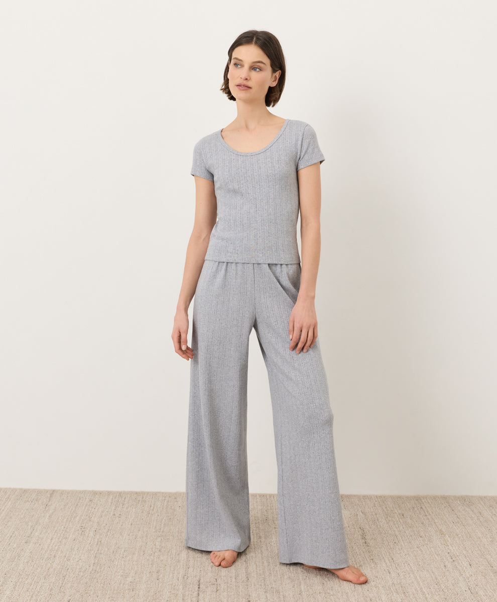 Organic Pointelle Short Sleeve Sleep Set