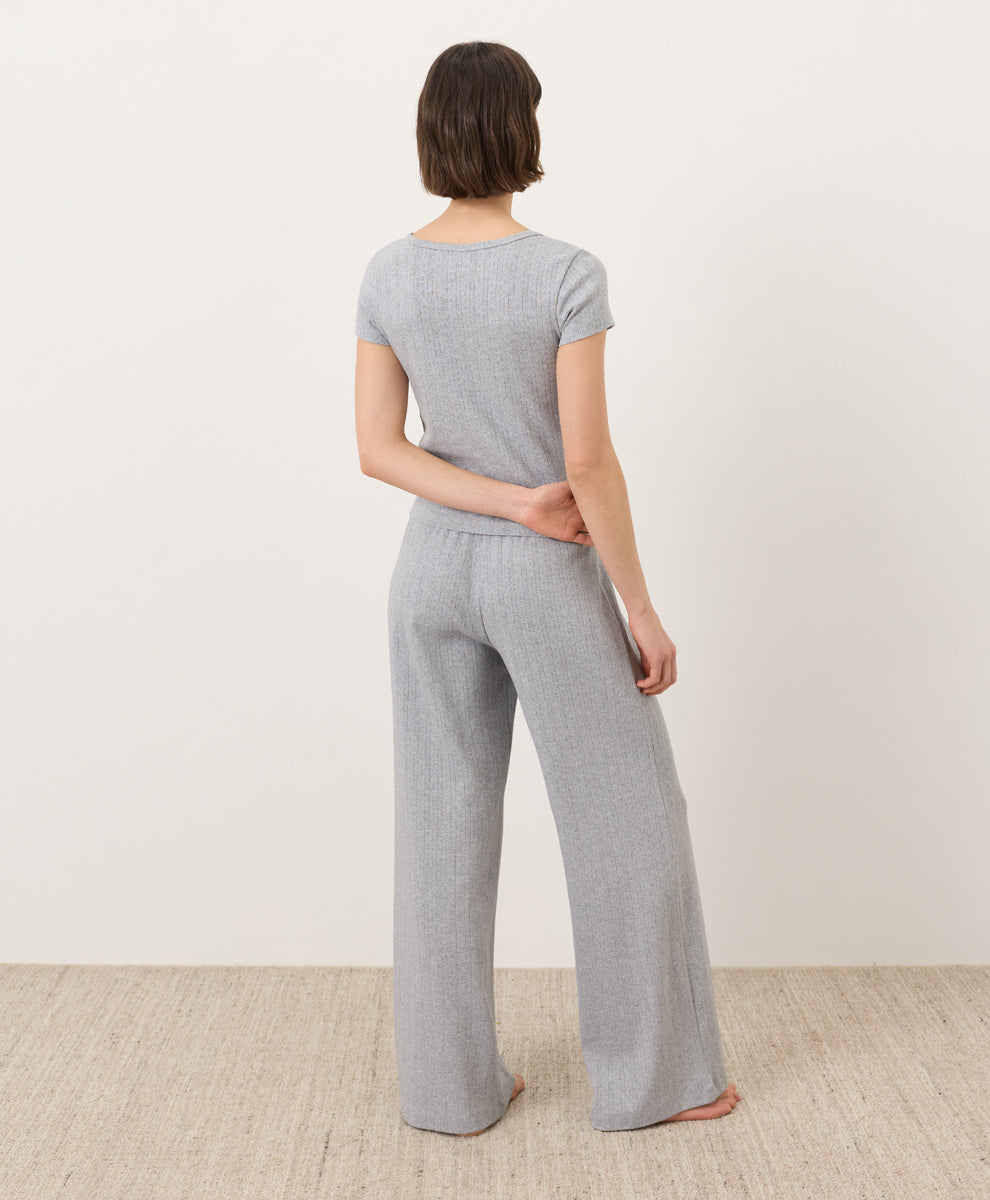 Organic Pointelle Short Sleeve Sleep Set