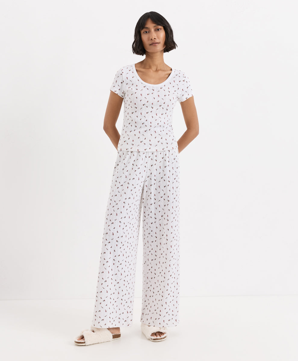 Organic Pointelle Short Sleeve Sleep Set