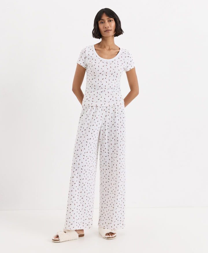 Organic Pointelle Short Sleeve Sleep Set