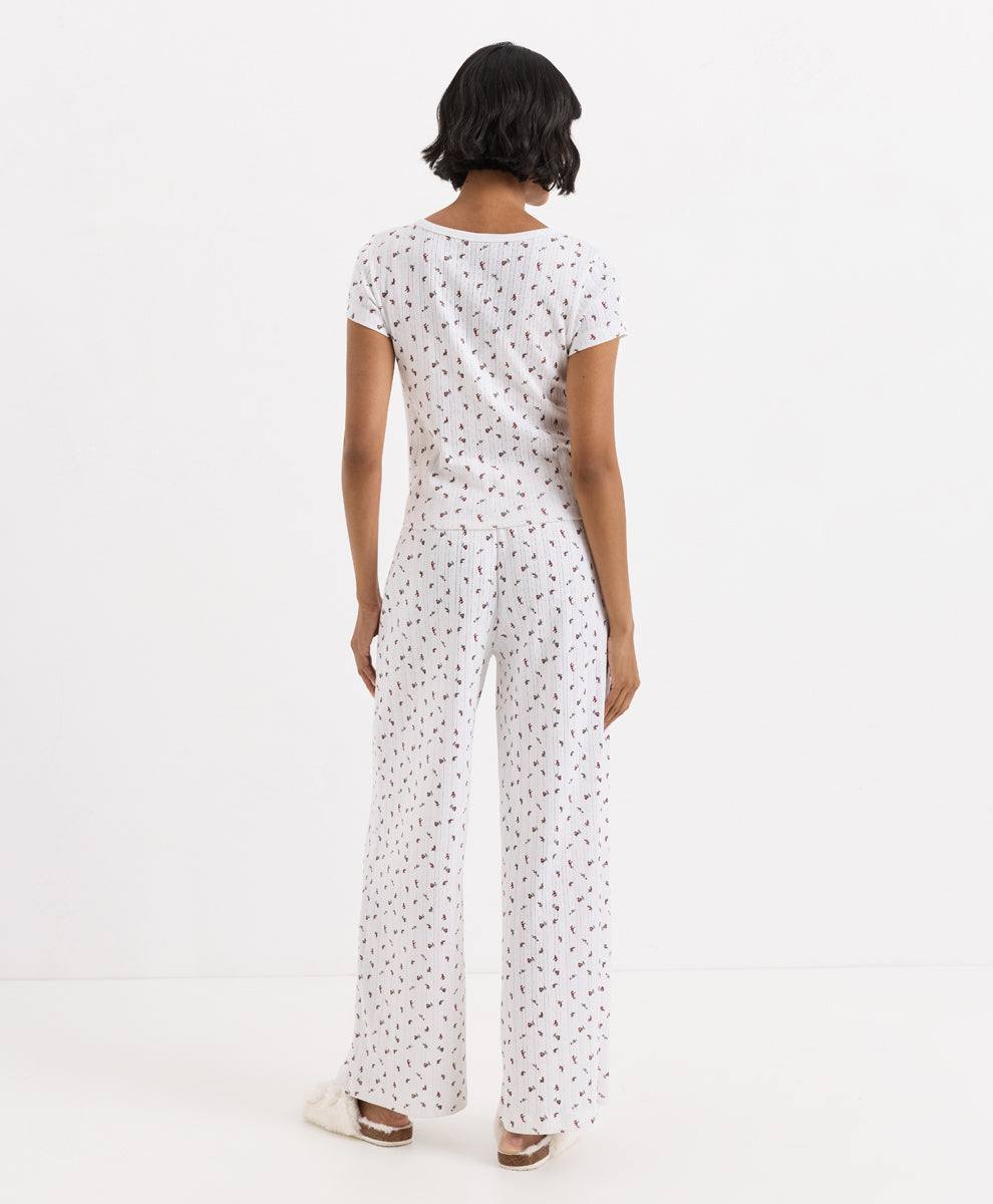 Organic Pointelle Short Sleeve Sleep Set