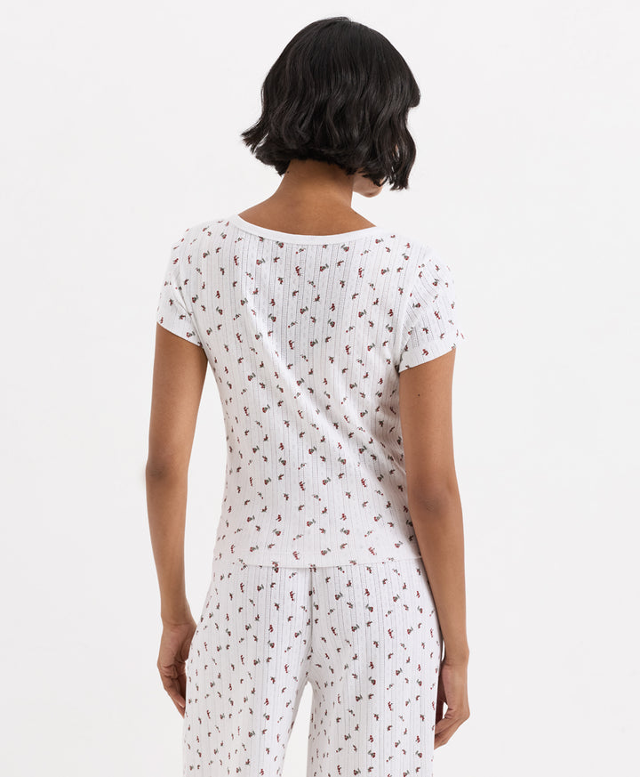 Organic Pointelle Short Sleeve Sleep Set