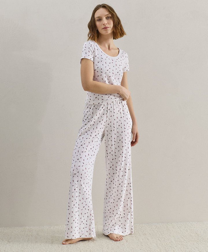 Organic Pointelle Short Sleeve Sleep Set