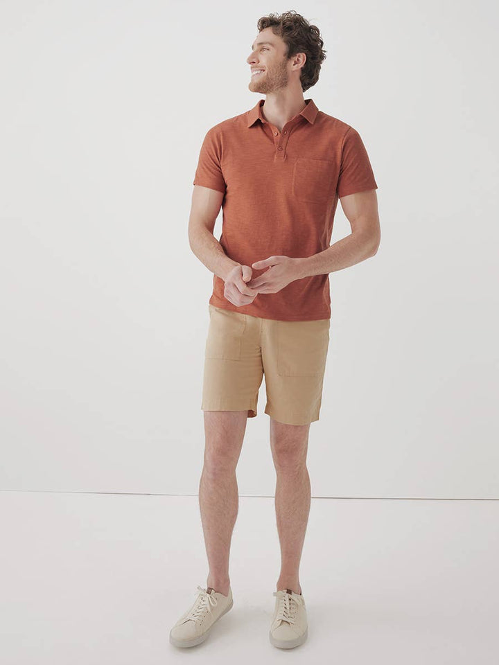 Field Midweight Slub Polo - Echo Market