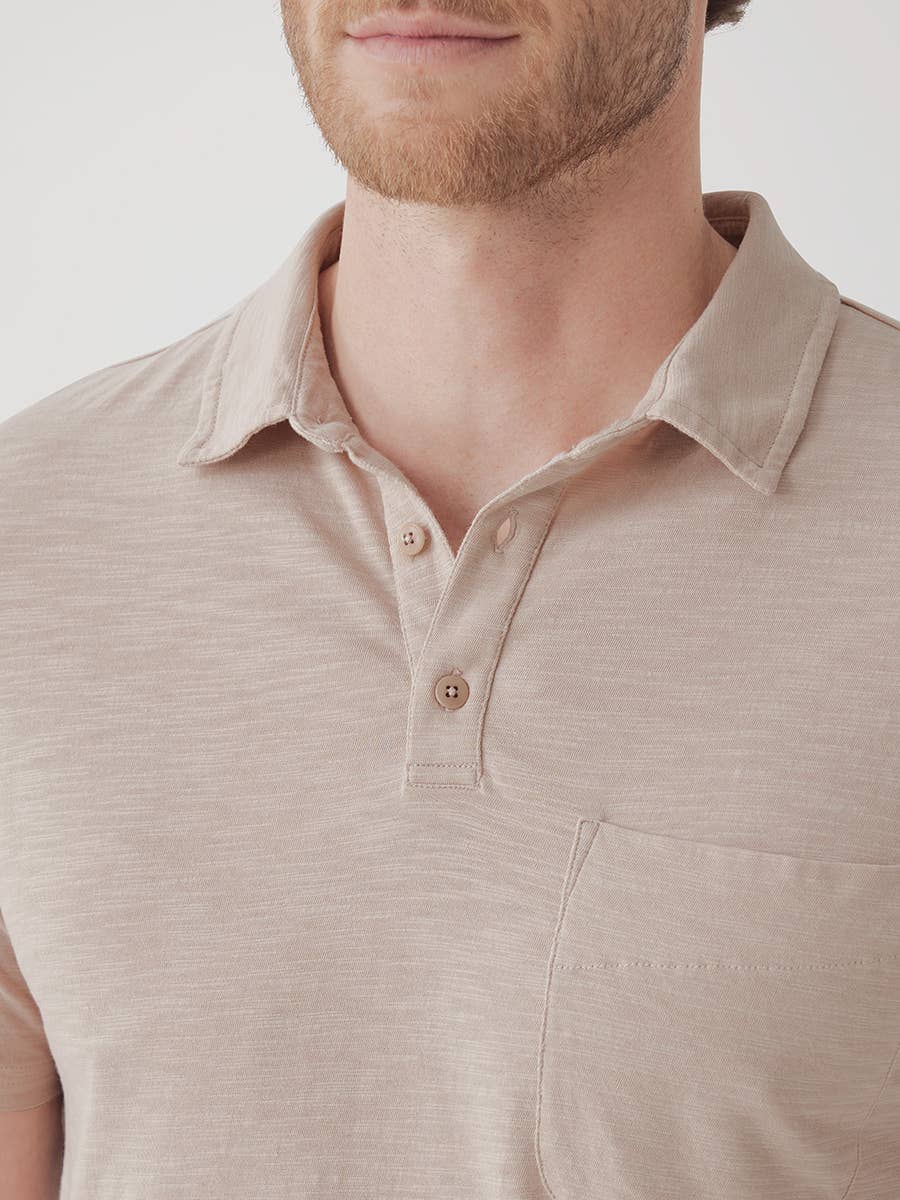 Field Midweight Slub Polo - Echo Market